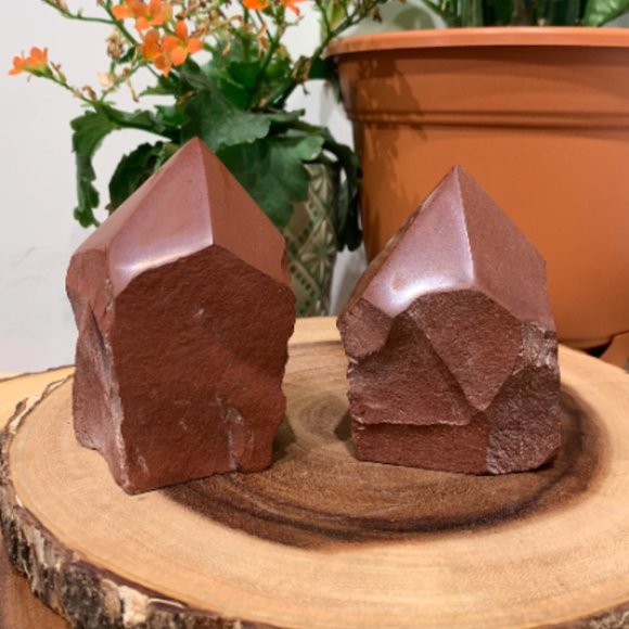 Red Jasper Polished Point, Crystal Grid Points, Boho Decor, Healing Stone, Align - Picture 3 of 5